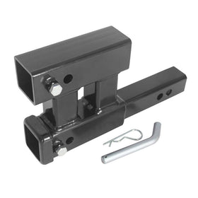 Keazet front view hitch extension showing dual posts and strong fitment benefit