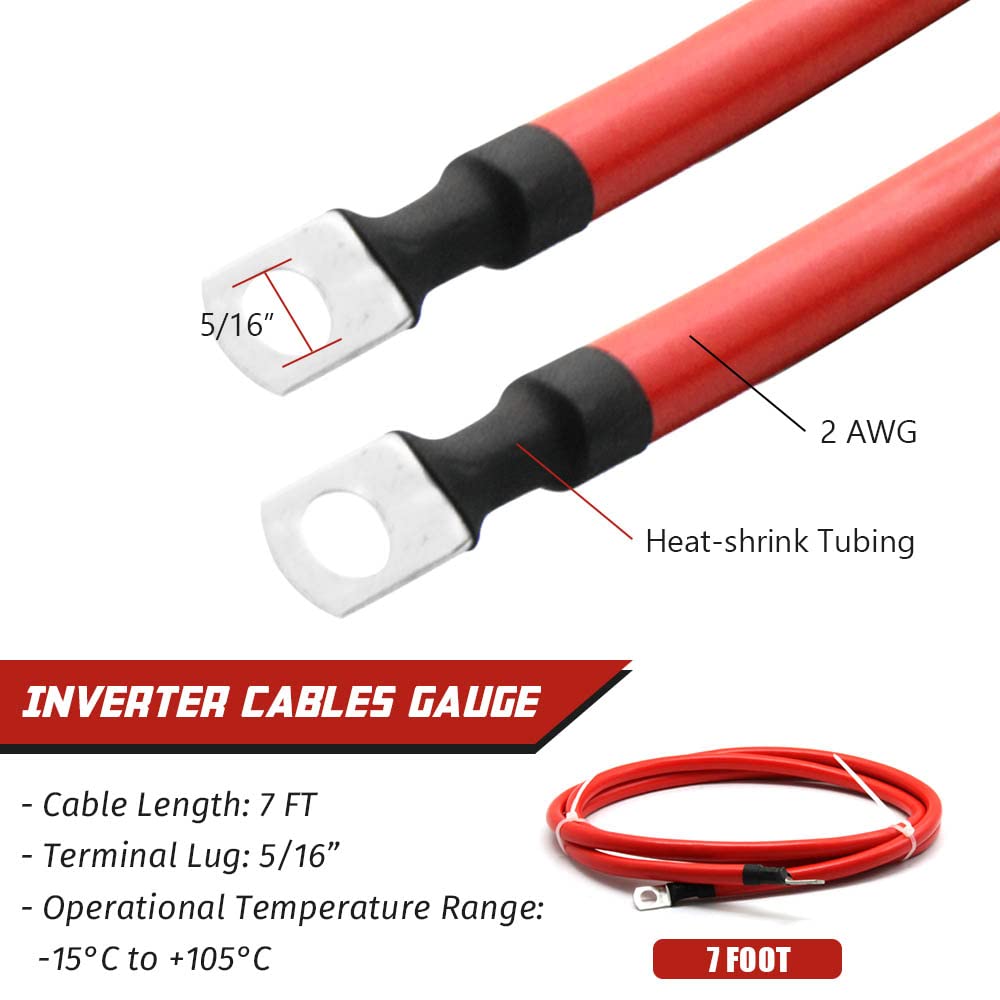 KEDAKEJI cable connected to inverter illustrating secure power transfer
