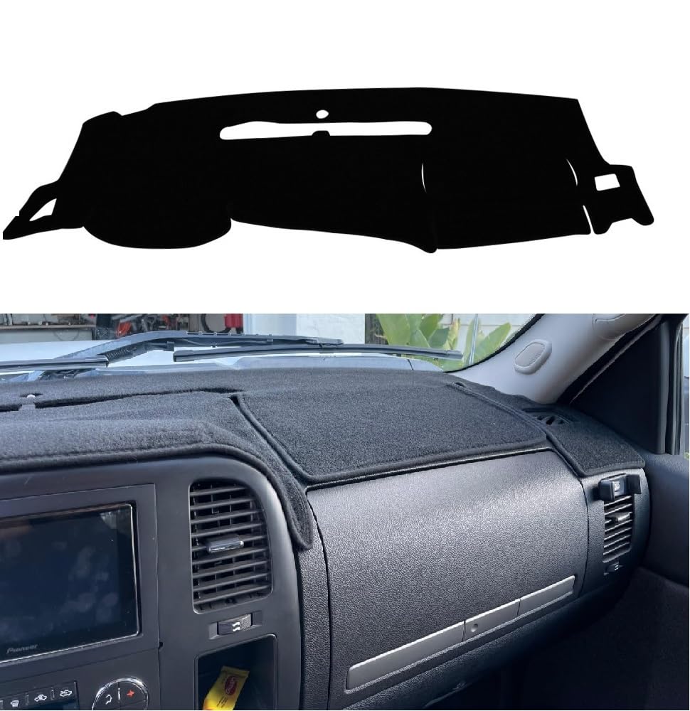 KEDAKEJI front view of black dashboard cover showing full fit and finish benefit