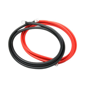 KEDAKEJI front view of red and black 2 AWG cables showing ready-to-use set