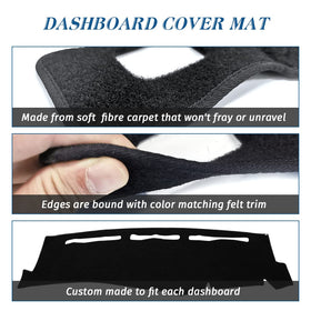 KEDAKEJI installed on Silverado dashboard, reduces windshield glare while driving