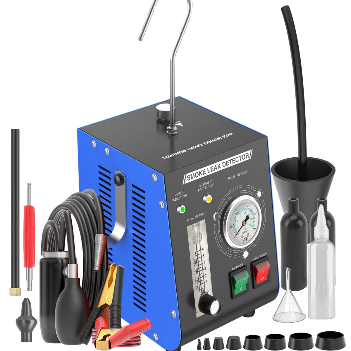 Kedite front view showing compact leak detector and built-in pump for mobile diagnostics