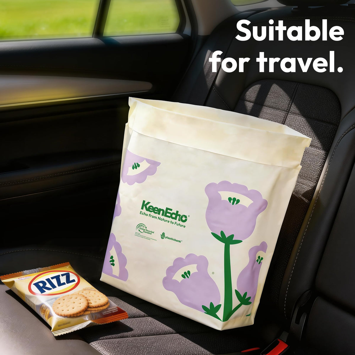 KeenEcho folded flat storage demonstrating compactness and travel convenience