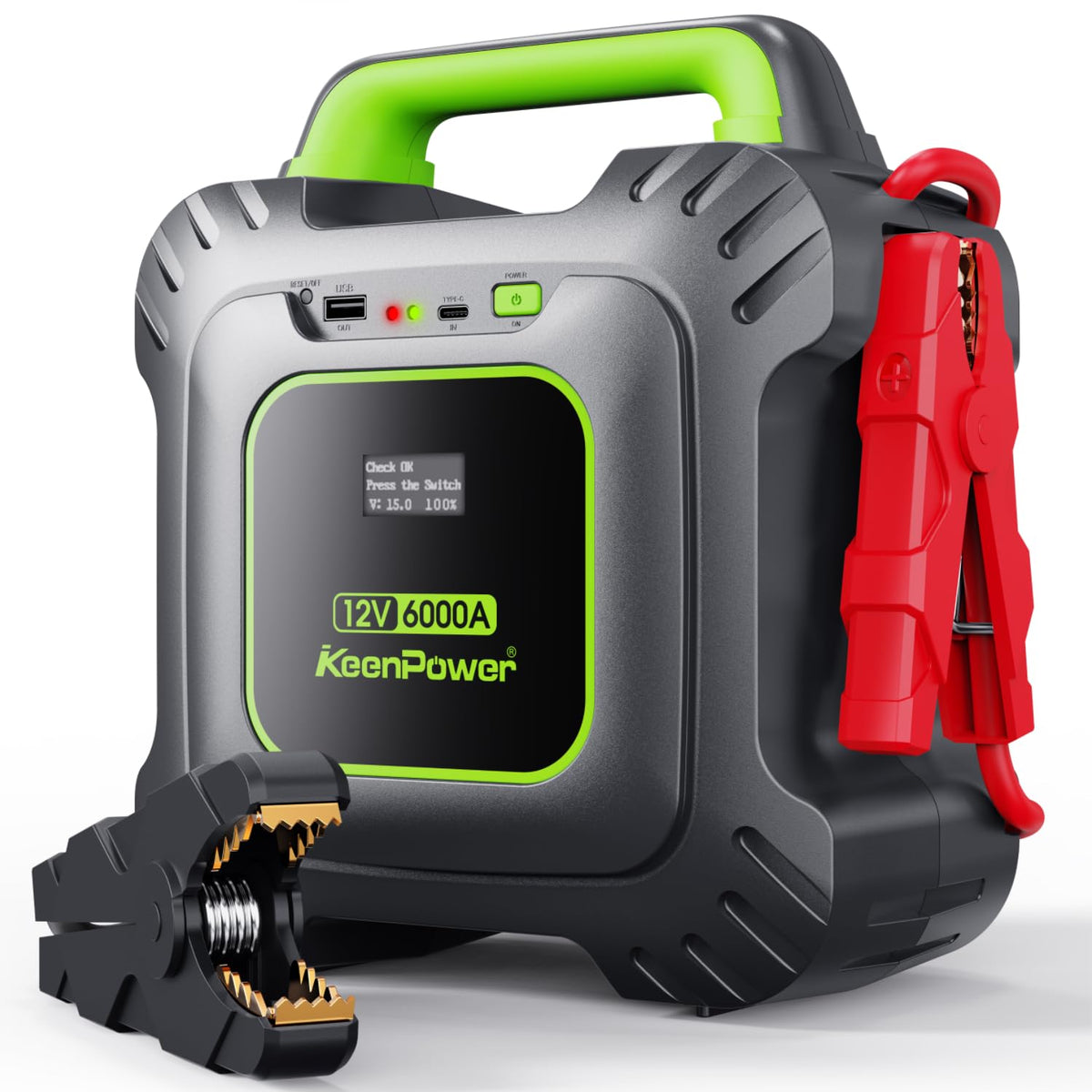 KeenPower front unit showing compact design and immediate-start benefit