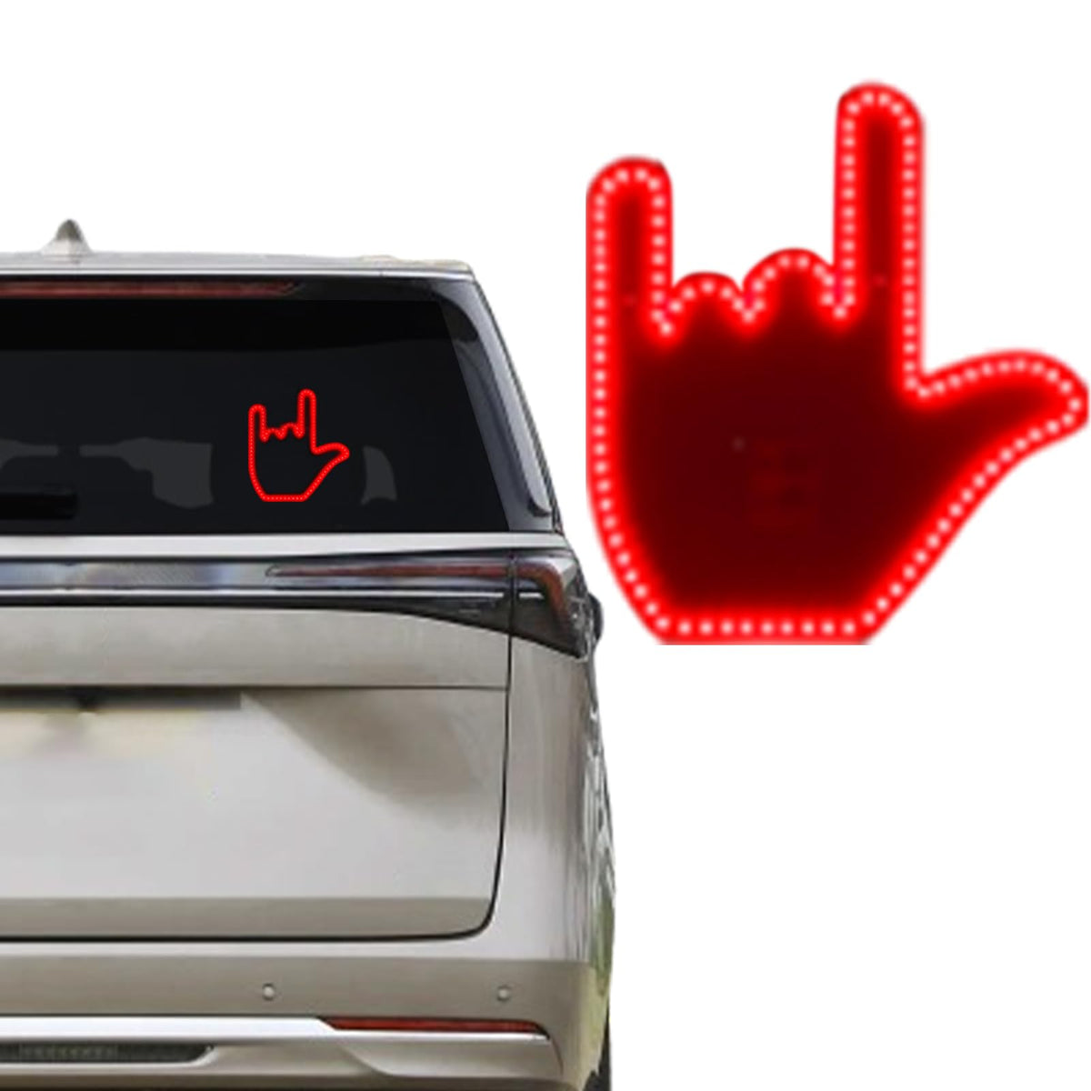 Keepdone front mounted on car window showing hand gesture for easy visibility