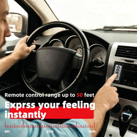 Keepdone remote control in hand demonstrating one-button gesture selection