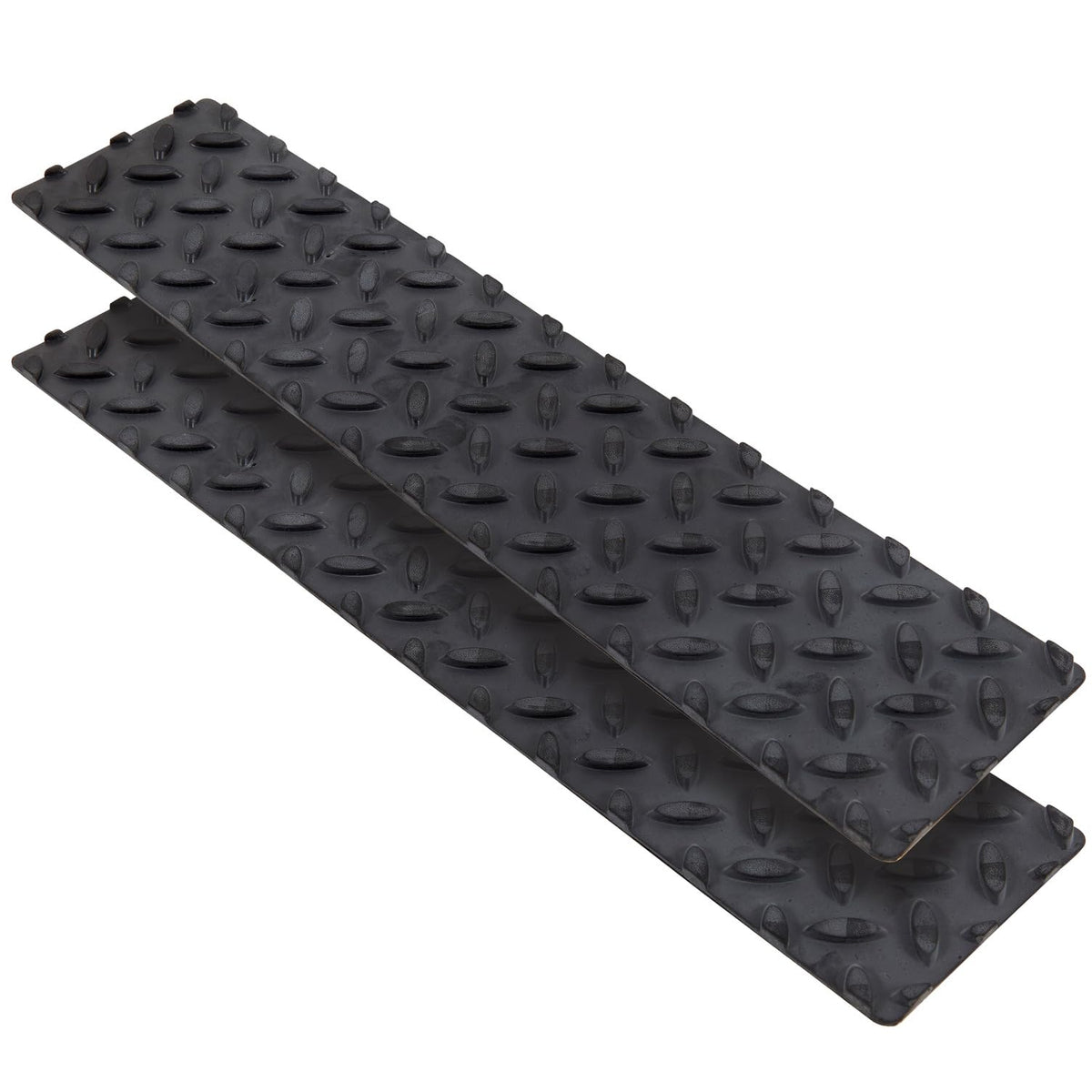 KEEPER front view of two-pack safety steps showing size and peel-and-stick convenience