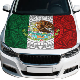 Keetegami front view of hood cover shows Mexico flag and protects paint