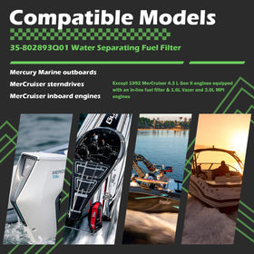 Kefly filter installed on outboard demonstrating reliable engine protection