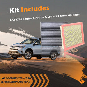 Kefly engine filter installed under hood, restores proper engine airflow