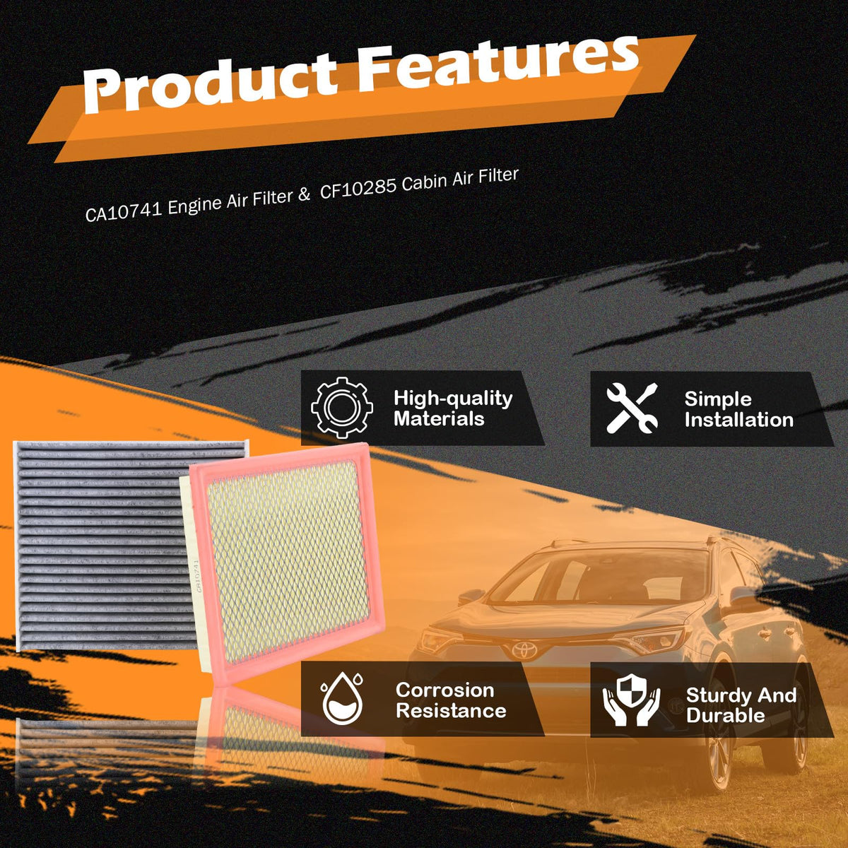 Kefly filters in packaging with label, convenient OEM-compatible replacement