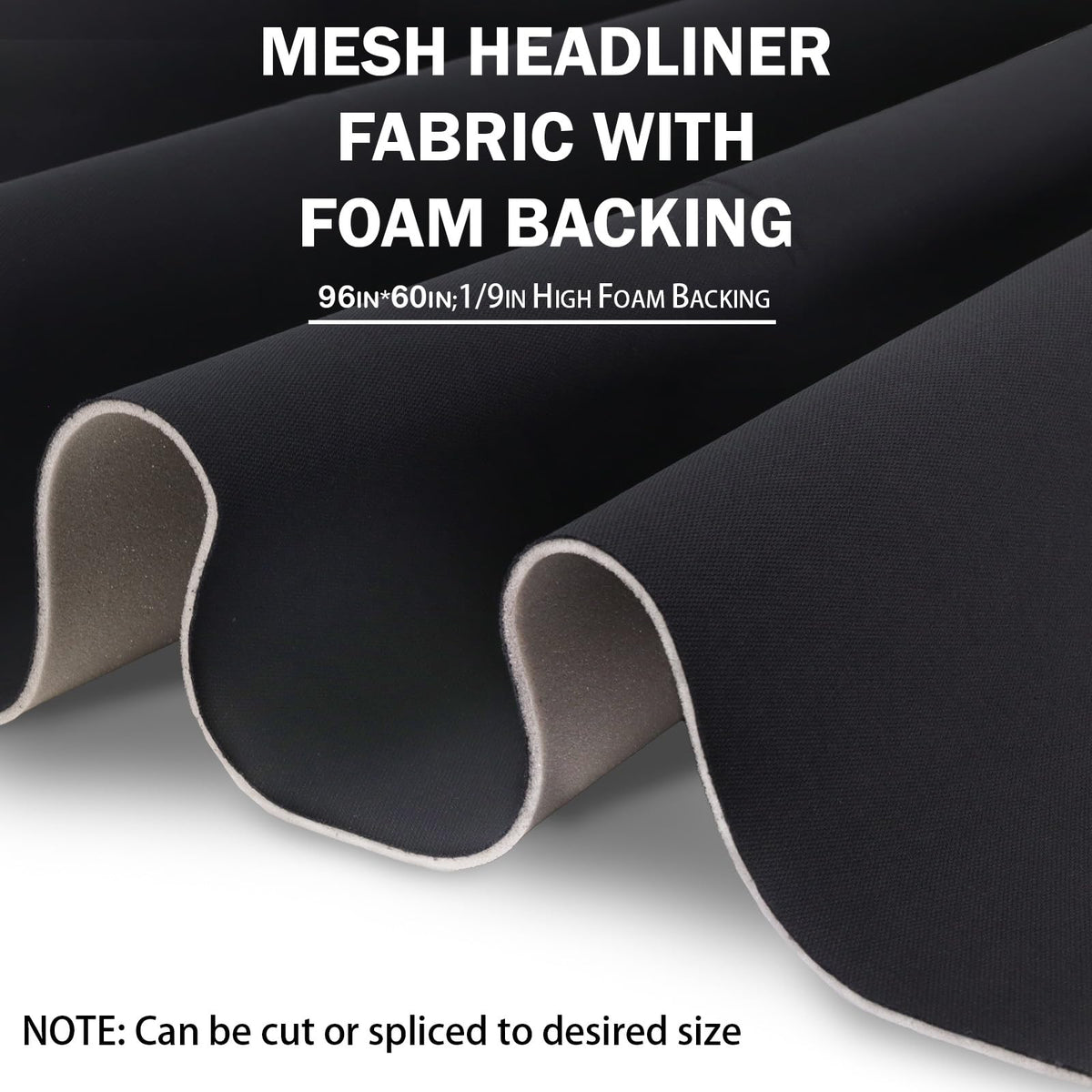 Kefly headliner foam backing close-up showing thickness and stability benefit