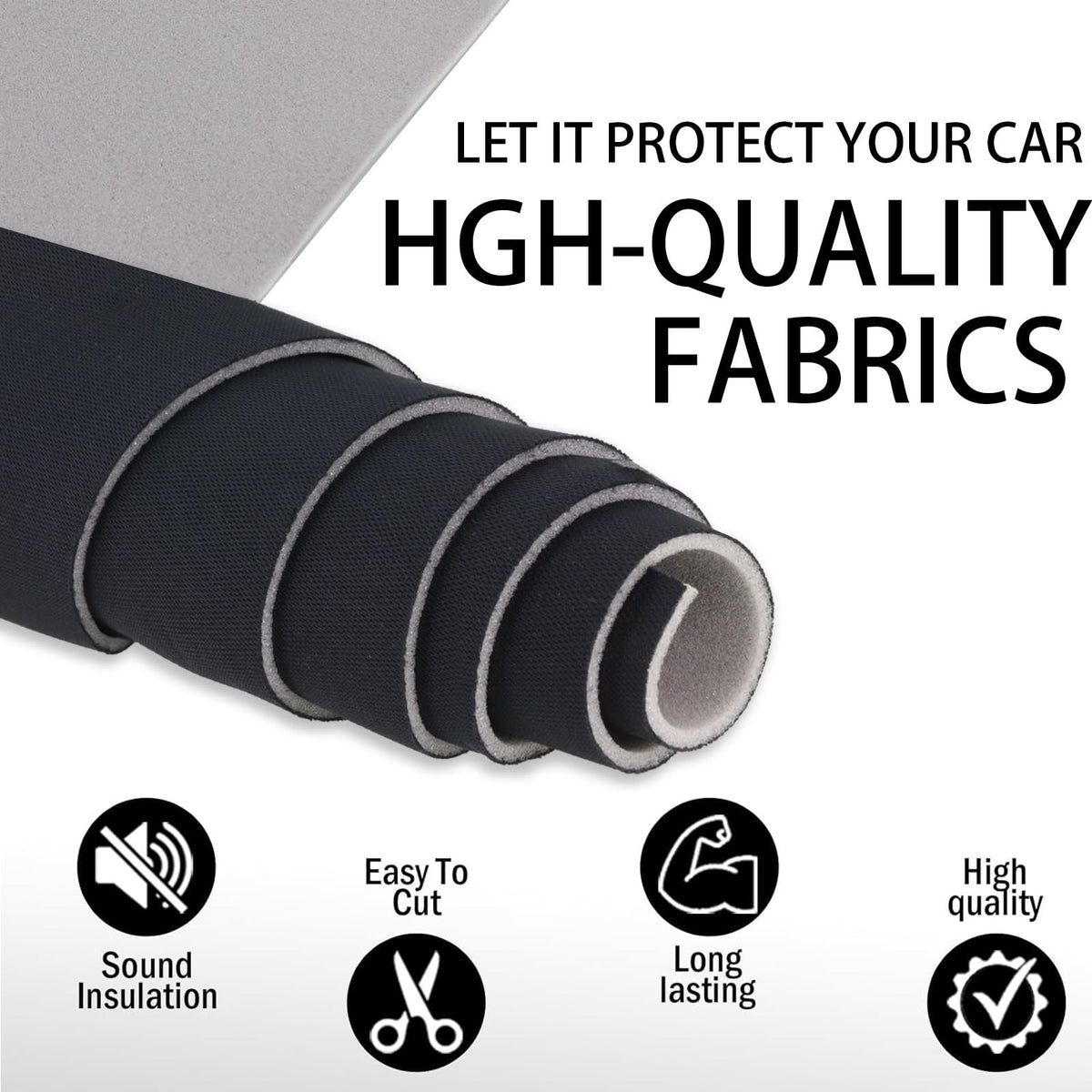 Kefly headliner with measuring tape showing 96 by 60 inches scale advantage