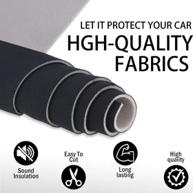 Kefly headliner with measuring tape showing 96 by 60 inches scale advantage
