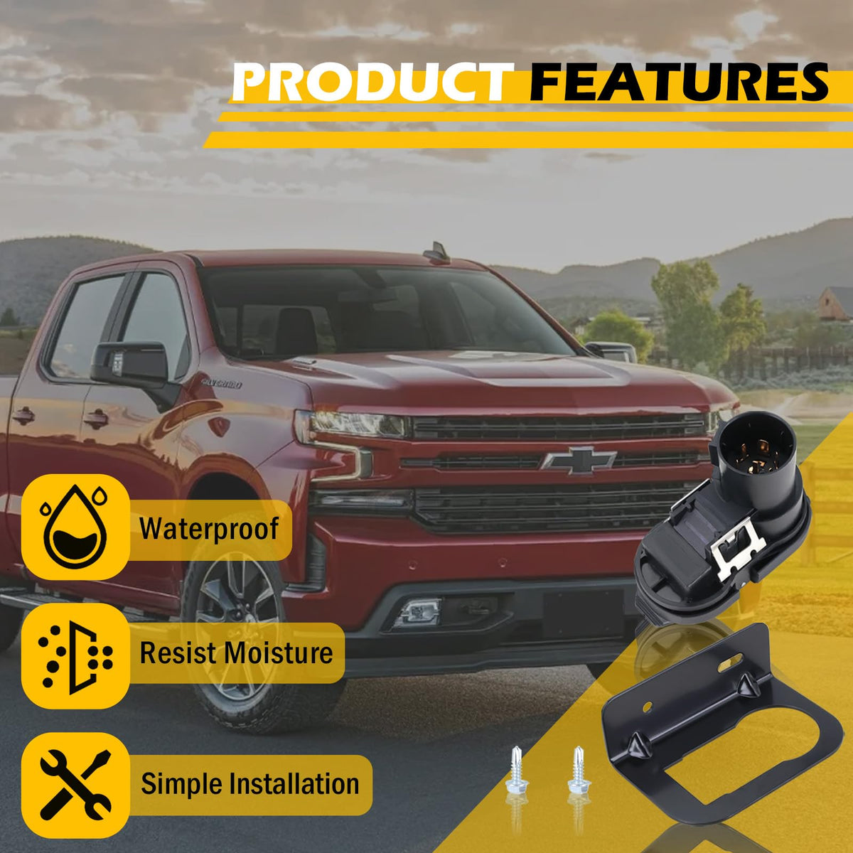 Kefly connector installed in vehicle bumper showing direct-fit replacement and simple swap benefit