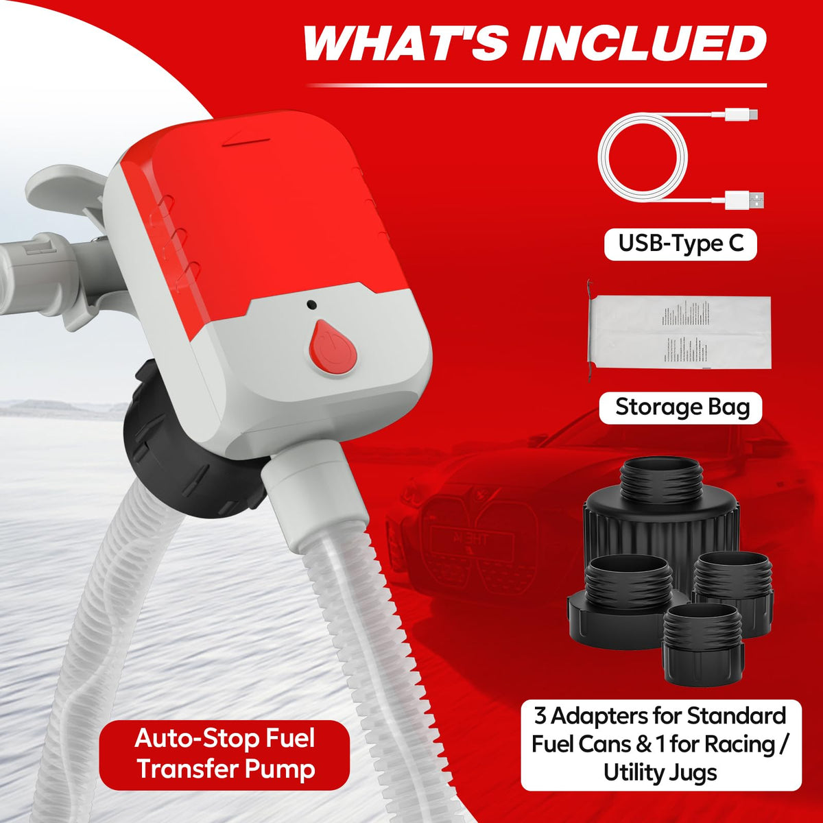 keimi hose and adapters layout showing universal fit options