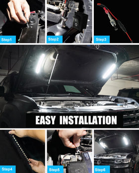 Keiurot installed under hood full engine bay illumination benefit
