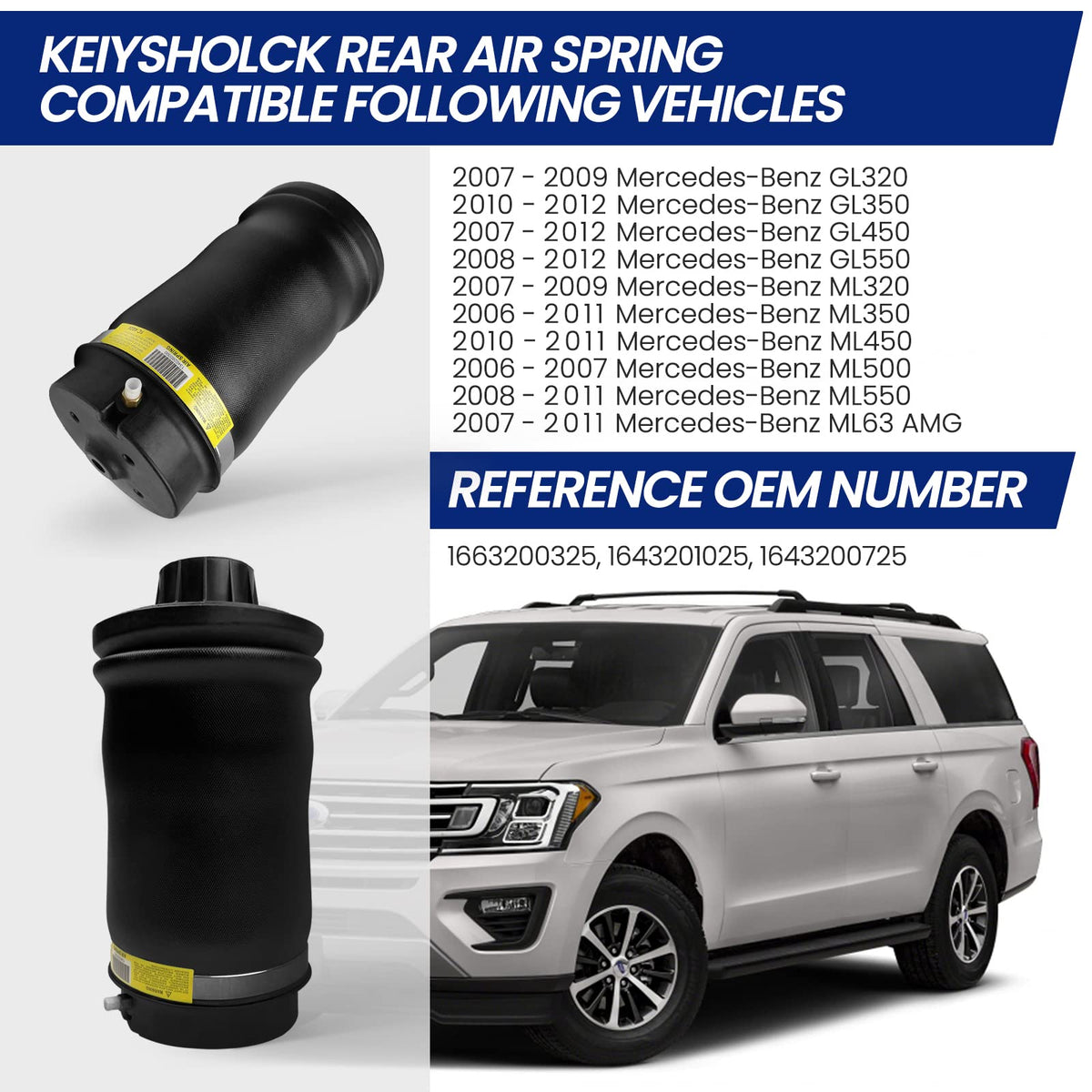 KEIYSHOLCK air spring held during install to demonstrate handling ease