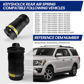 KEIYSHOLCK air spring held during install to demonstrate handling ease