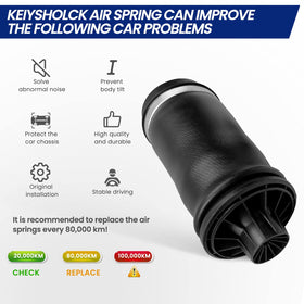 KEIYSHOLCK air spring size comparison next to ruler for correct fit