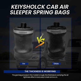 KEIYSHOLCK installed on a Freightliner cab in use, illustrates improved ride comfort on road