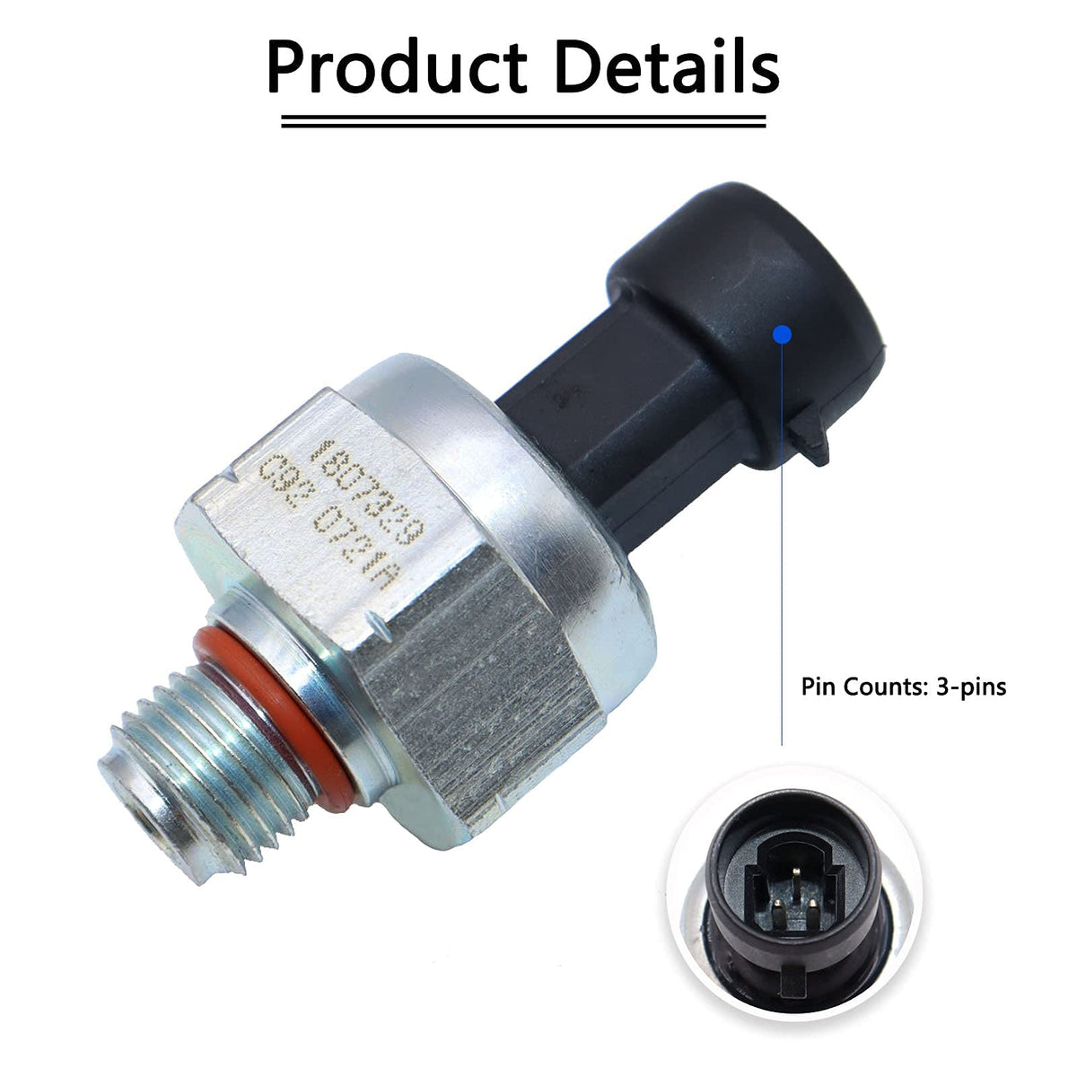 KEJSTED sensor installed under hood on Powerstroke for reliable pressure feedback