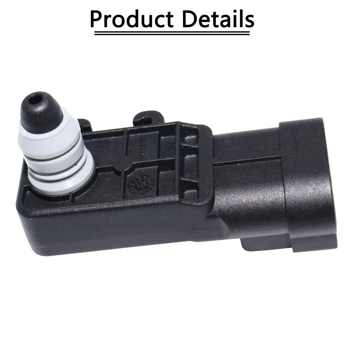 KEJSTED sensor backside label and ports highlighting compatible OE numbers and durability