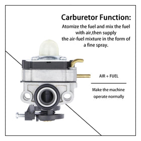 KELKONG carburetor held in hand for size comparison showing compact design and easy handling