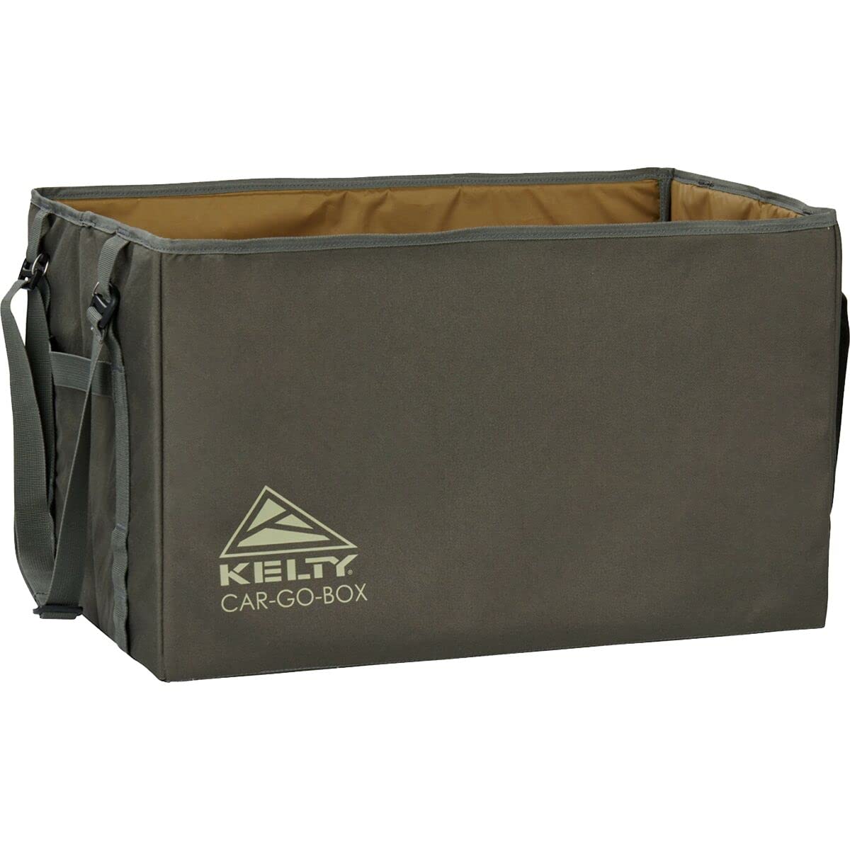 Kelty cargo box stowed in vehicle trunk for tidy transport and quick unload