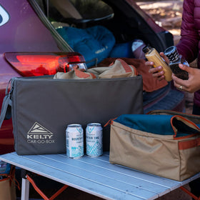 Kelty cargo box straps and handles showing reinforced carry points for heavy loads
