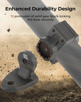 KEMIMOTO mount rotated to show 360-degree adjustment and locking benefit