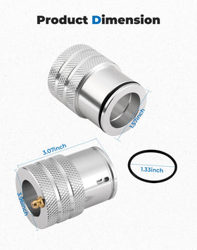 KEMIMOTO knurled detail giving secure grip for easy installation and removal