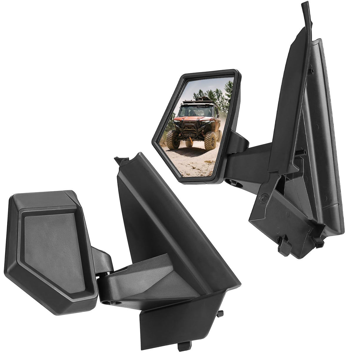 KEMIMOTO front view mirror showing larger field of vision benefit