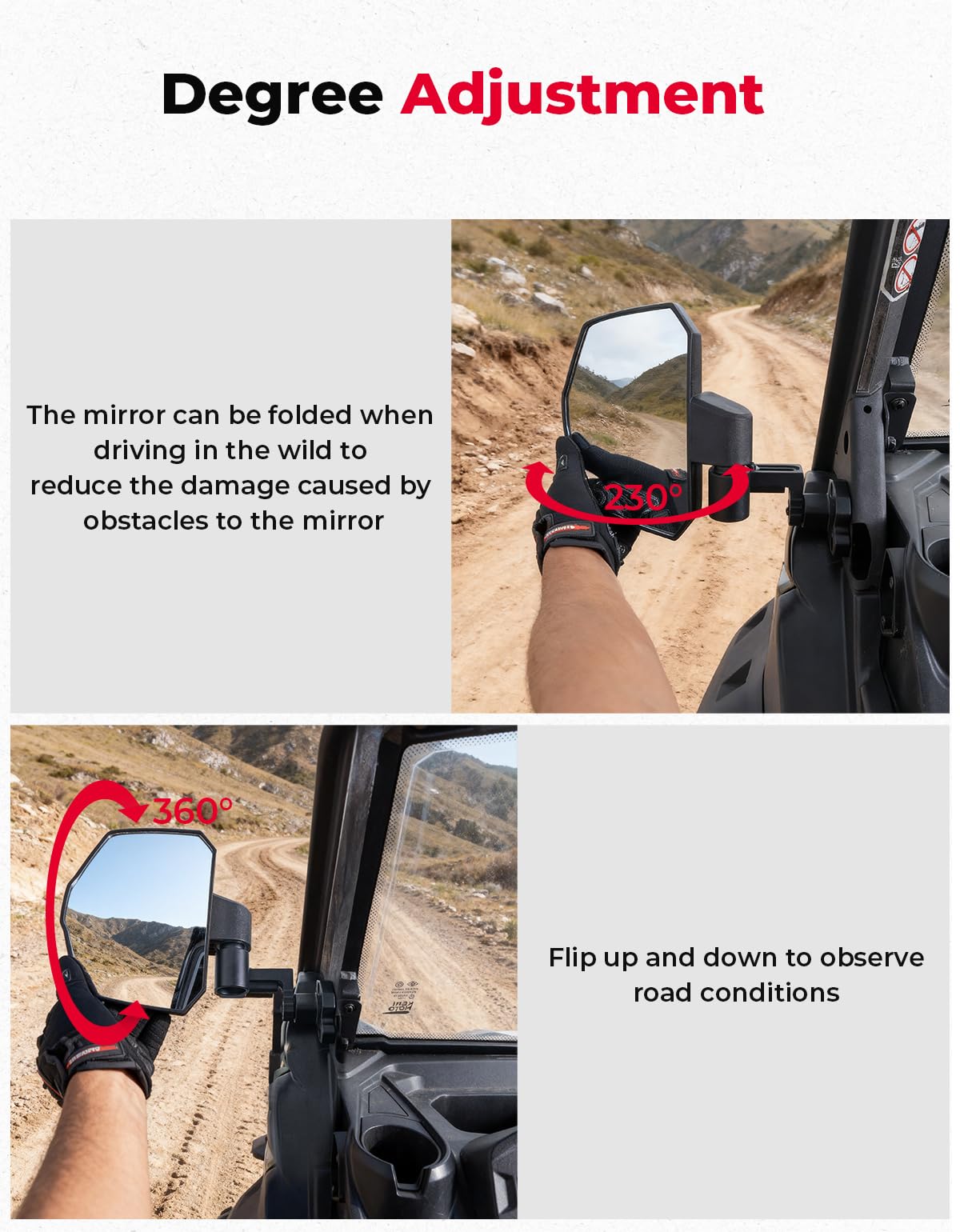 KEMIMOTO telescoping arm adjusted to minimize blind spots quickly