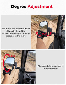 KEMIMOTO telescoping arm adjusted to minimize blind spots quickly