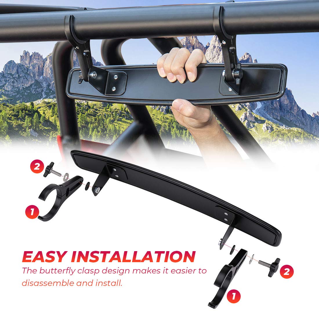 KEMIMOTO aluminum bracket with anti-slip pads and tape for stable mounting benefit