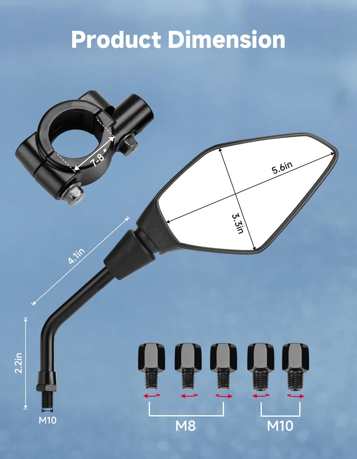 KEMIMOTO detailed shot of threaded bolts for secure vibration-resistant fit