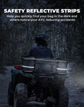 KEMIMOTO bag next to a helmet to illustrate 74L capacity and real-world scale
