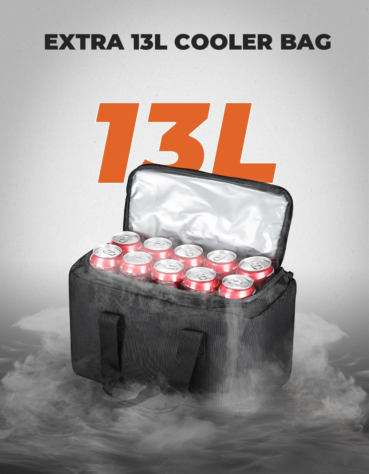 KEMIMOTO removable insulated cooler bag shown separately for keeping drinks cold