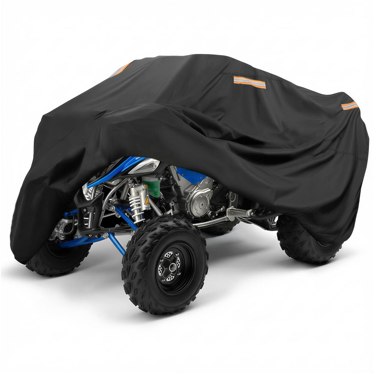 KEMIMOTO front view cover fitted on ATV showing full protection