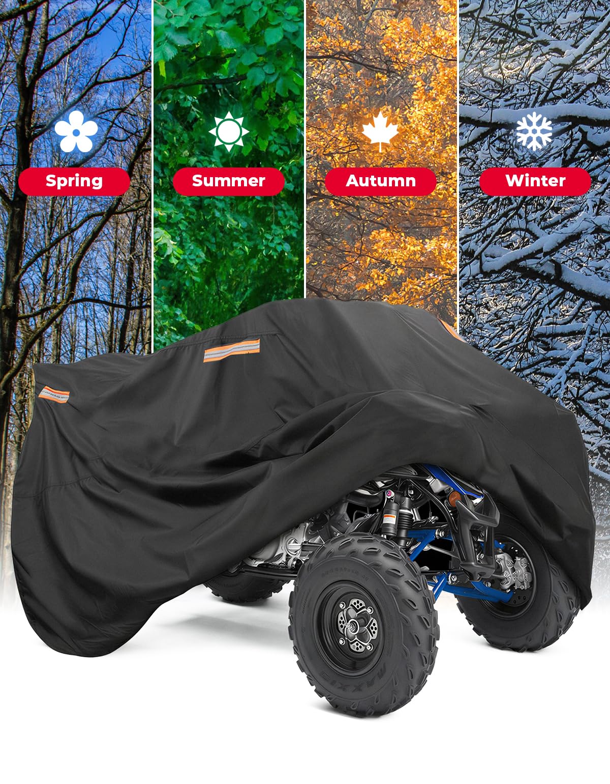 KEMIMOTO ATV cover in outdoor setting protecting vehicle from elements