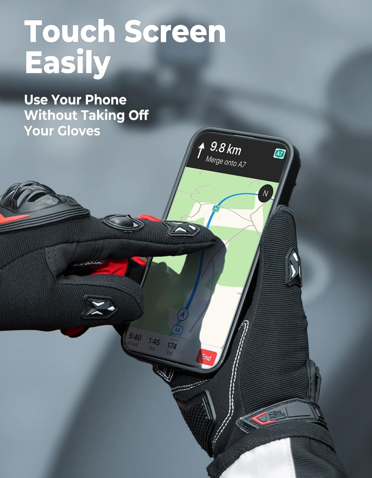 KEMIMOTO backhand protection detail reducing impact risk
