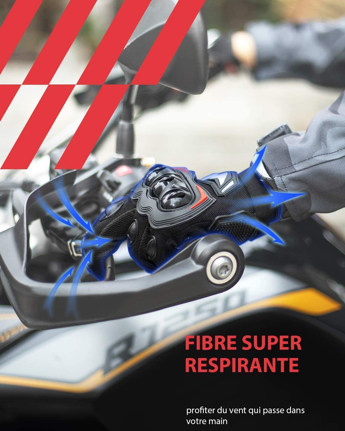 KEMIMOTO molded backhand shell detail offering impact resistance benefit
