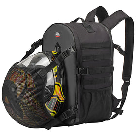 KEMIMOTO backpack front view showing sleek design and storage benefits