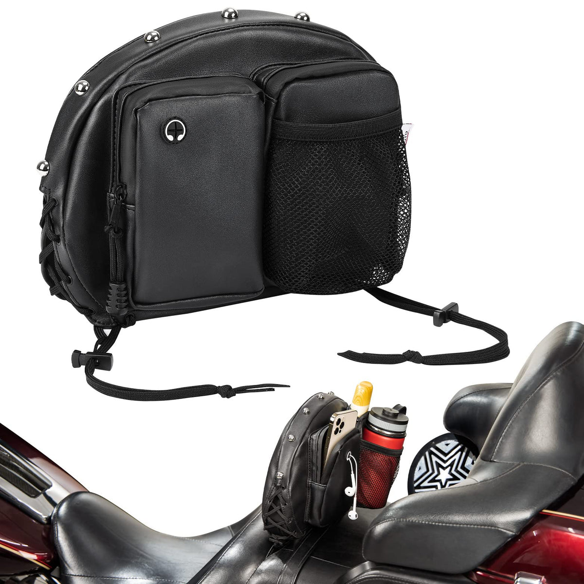KEMIMOTO close-up of waterproof zippered pocket securing valuables from rain