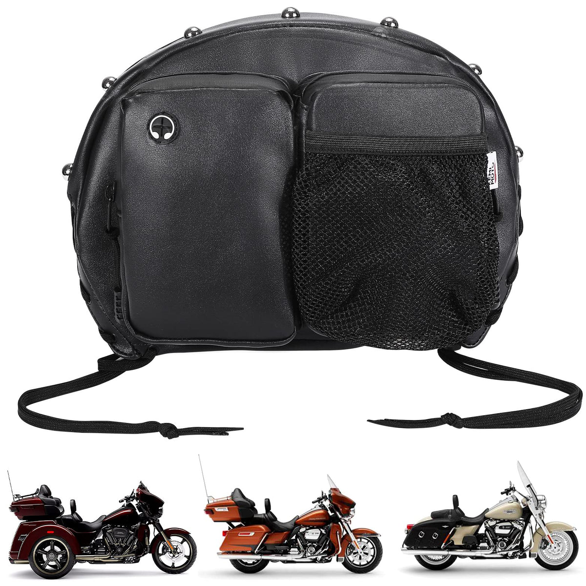 KEMIMOTO bag beside a smartphone illustrating compact dimensions and scale