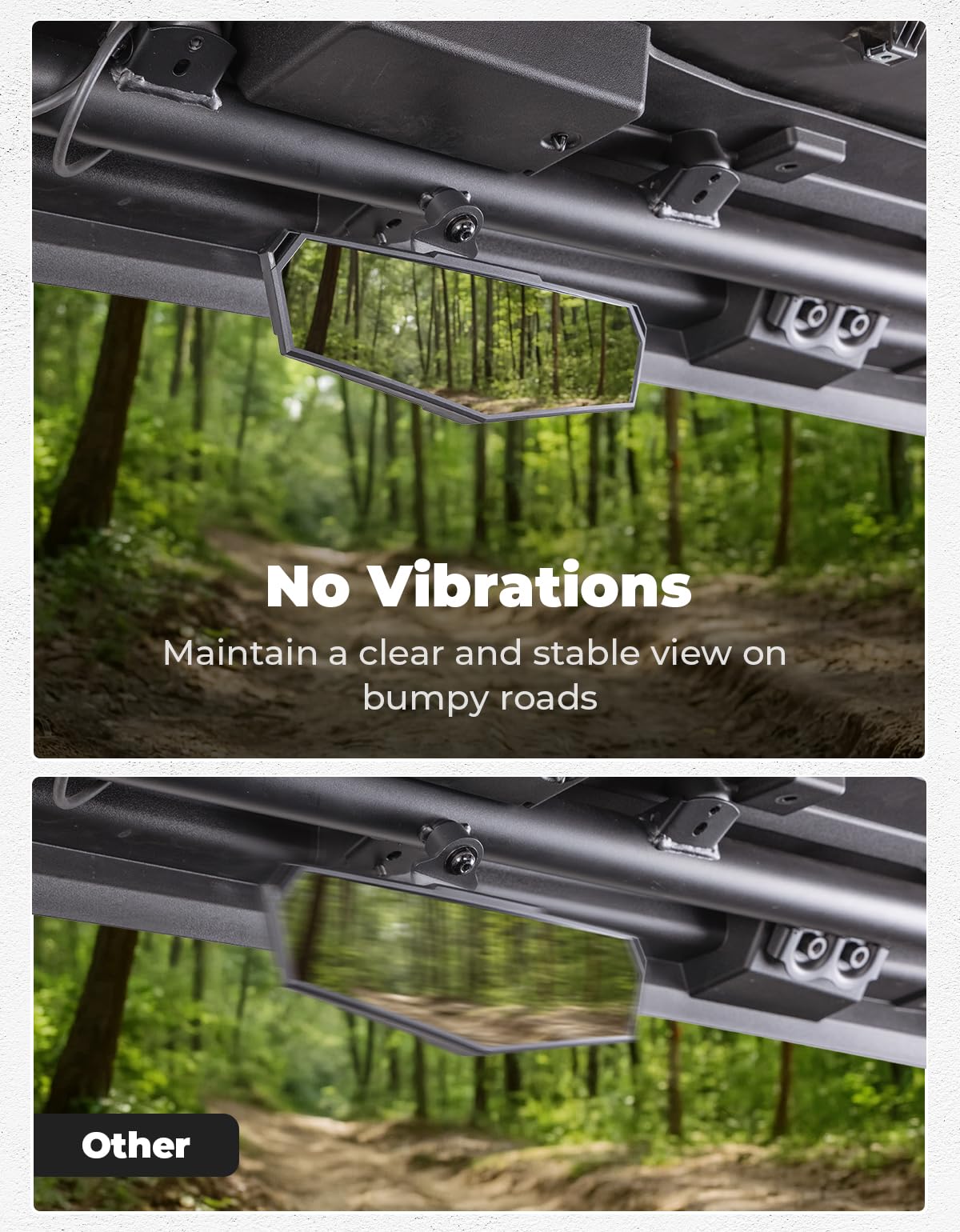 KEMIMOTO bracket detail highlighting sturdy mount and anti-vibration benefit