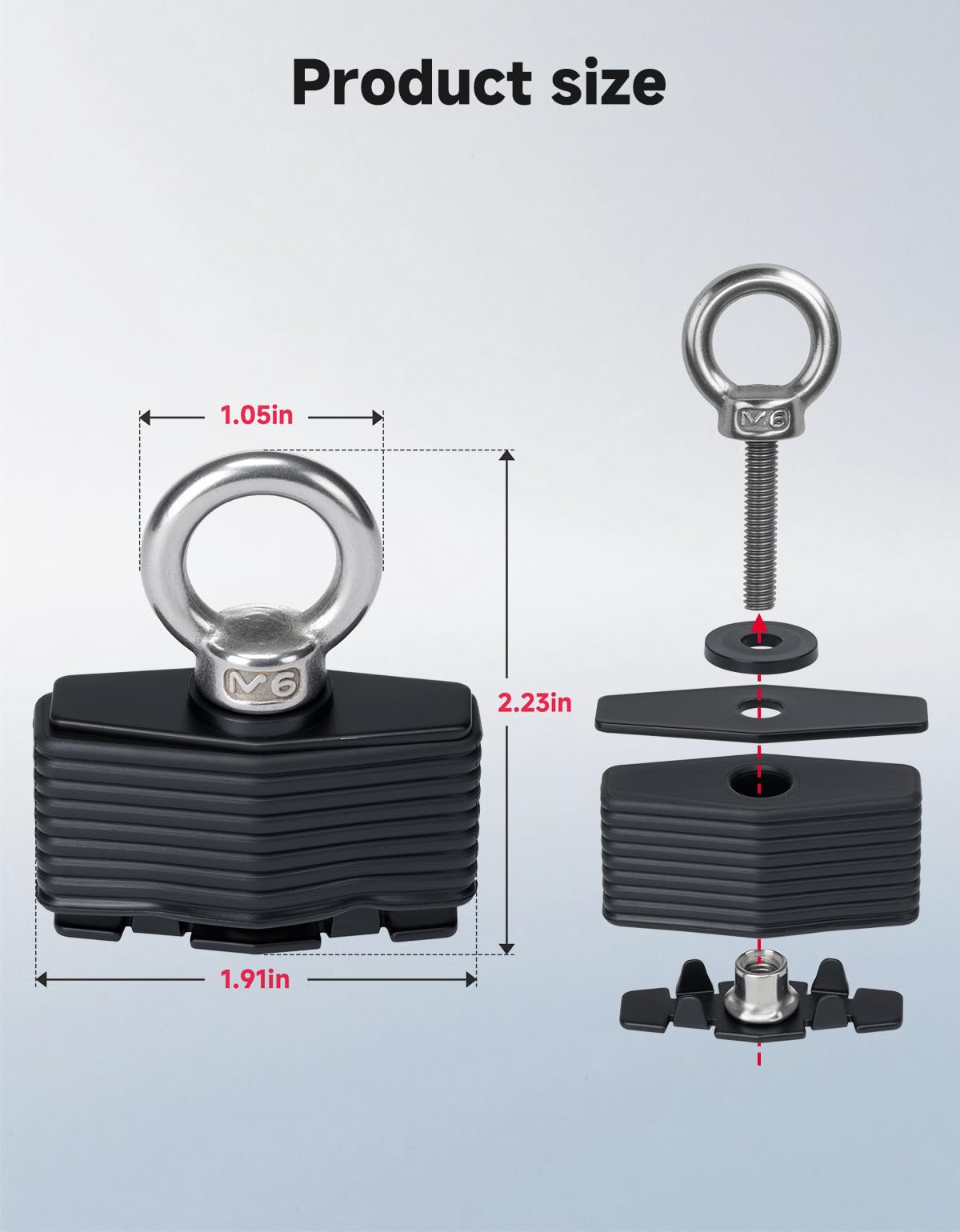 KEMIMOTO anchors holding cooler and toolbox illustrating secure cargo transport