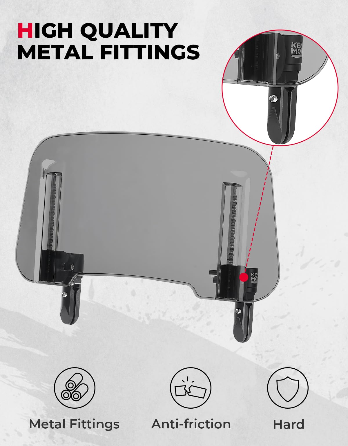 KEMIMOTO close-up of aluminum-alloy clamp demonstrating secure fit