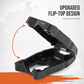 KEMIMOTO close-up of flip-top mechanism illustrating easy access and durability